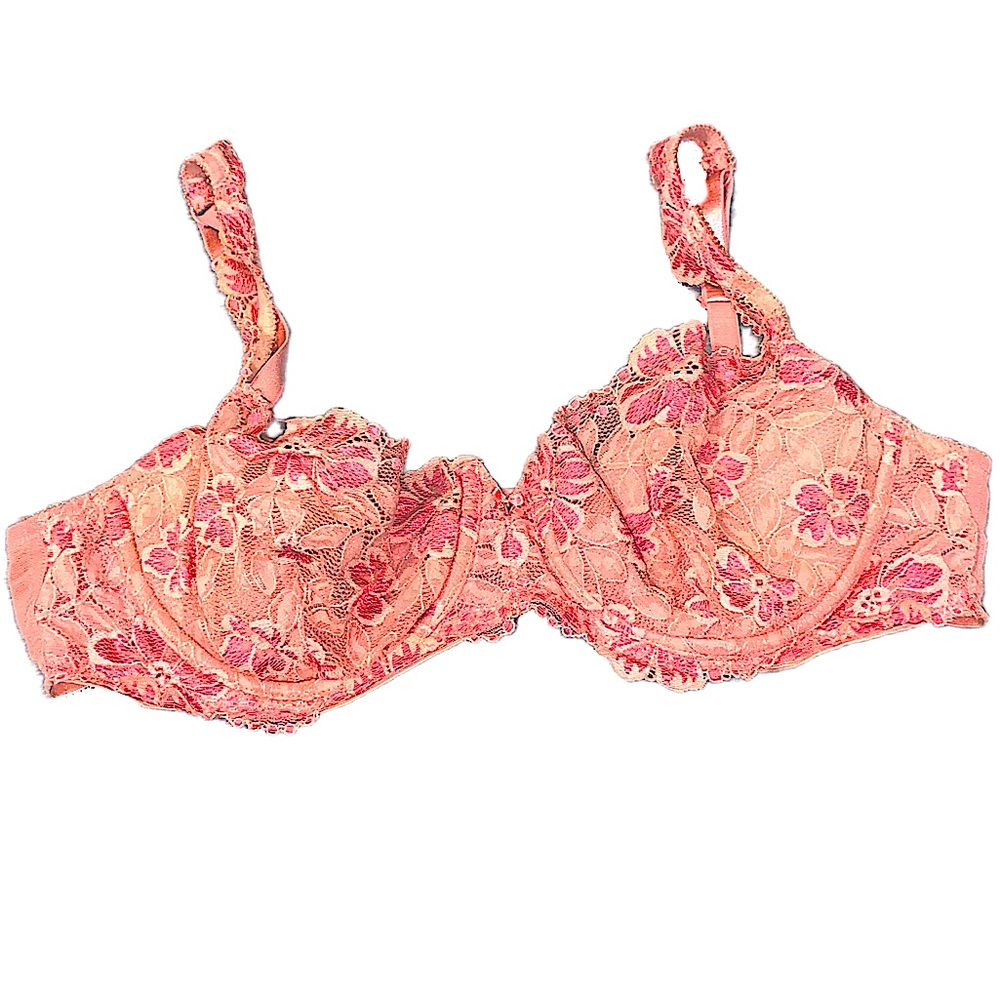 pink flower bralette